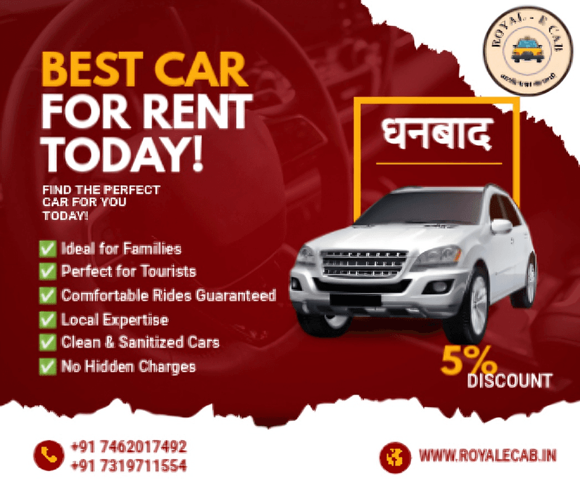 RoyaleCab Family/Tourist Rental Discount Offer